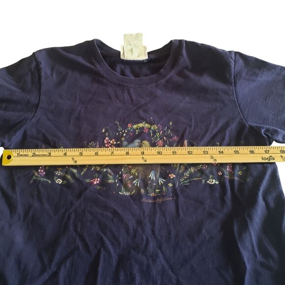 Northern Reflections Vintage Womens Blue Short‎ Sleeve Love Birds Shirt Size S - Picture 7 of 7